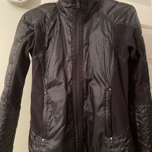 Lulu black running coat, fleece and water resistant side 6 gently worn